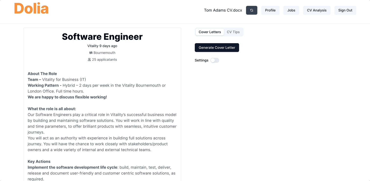 Demo of AI-powered careers assistant